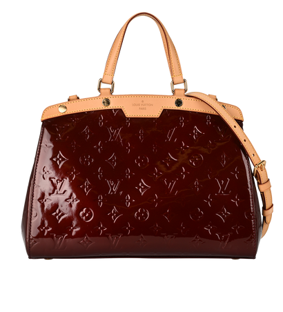 Brea MM, &pound;750, Handbags, Burgundy, Patent Leather, Front view